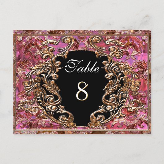 Madelina Viktorianische Tischnummer Card (Vorderseite)