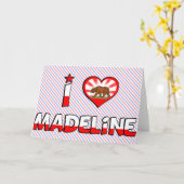 Madeline, CA Karte (Gelbe Blume)
