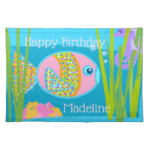 Madeline das Fisch-BaumwollTischset
