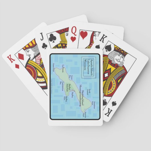 Madeline Island Teal Spielkarten (Rückseite)