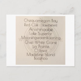 Madeline Island Words Postcard Postkarte