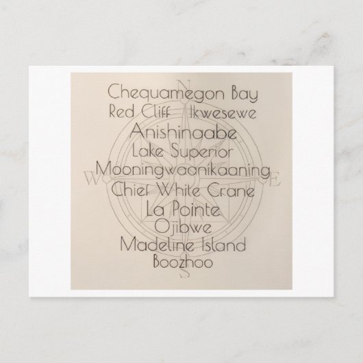 Madeline Island Words Postcard Postkarte (Vorderseite)