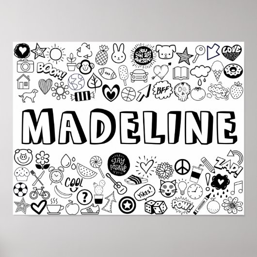 "MADELINE" - Kontur-Design Poster (Vorne)