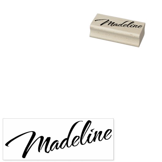 Madeline Name Cursive dekorative Skript-Schriftart Gummistempel (Stempel)