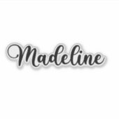 Madeline Name - Handgeschriebene Kalligrafie Aufkleber (Vorderseite)