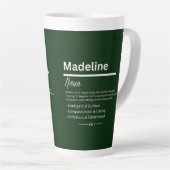 Madeline Personalisierter Mädchenname Milchtasse (Rechte Ecke)