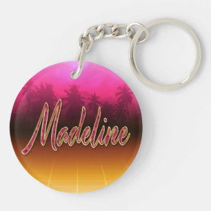 Madeline Vorname Name pink Schlüsselanhänger