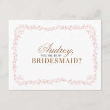 Madeline wirst du meine Bridesmaid-Karten sein