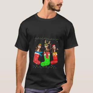 Mädels Affen Weihnachten Sau Weihnachten Feiertag  T-Shirt