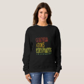 Mädels Gramps Retro Opa Know Alles Sweatshirt (Vorne ganz)
