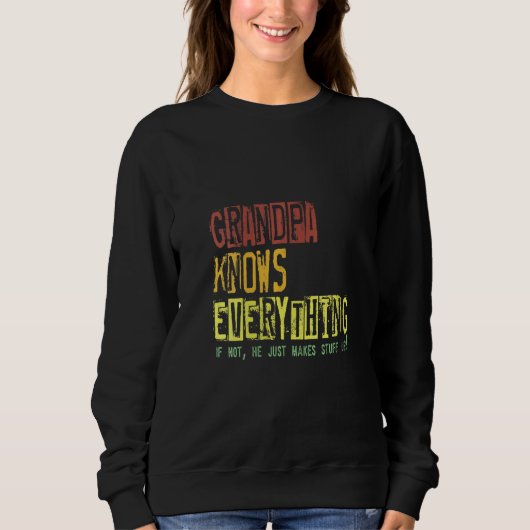 Mädels Gramps Retro Opa Know Alles Sweatshirt (Vorderseite)