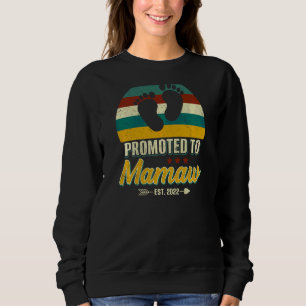 Mädels Promoted Mamaw 2022 Vintag 1st Mother Sweatshirt
