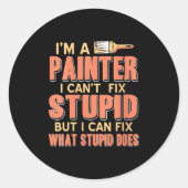 Mädels reparieren, was andere mit Stolz erledigen Runder Aufkleber (Vorderseite)