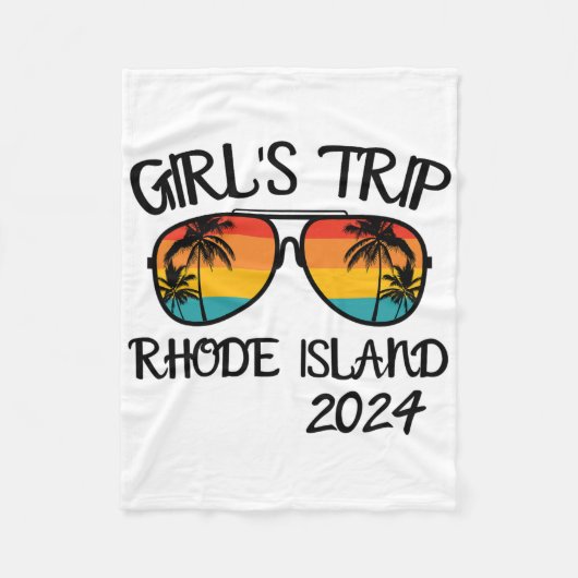 Mädels-Trip Rhode Island Sommerferien Matching Fleecedecke (Vorderseite)