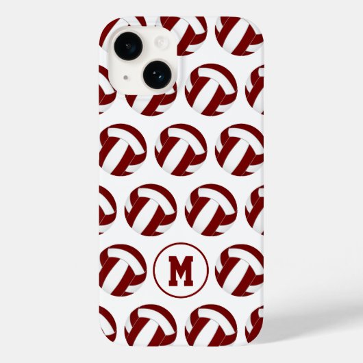 Mädels, weißes Volleyballmuster Case-Mate iPhone Hülle (Rückseite)