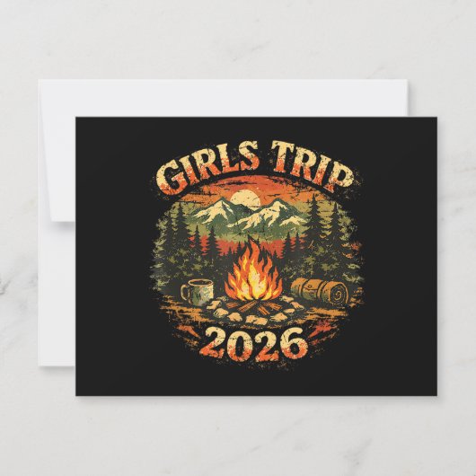 Mädelsreise 2026 Camping-Abenteuer Save The Date (Vorderseite)