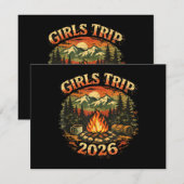 Mädelsreise 2026 Camping-Abenteuer Save The Date (Vorne/Hinten)