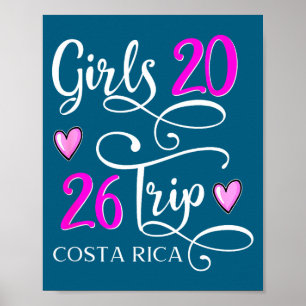 Mädelsreise Costa Rica Urlaub Strand Poster