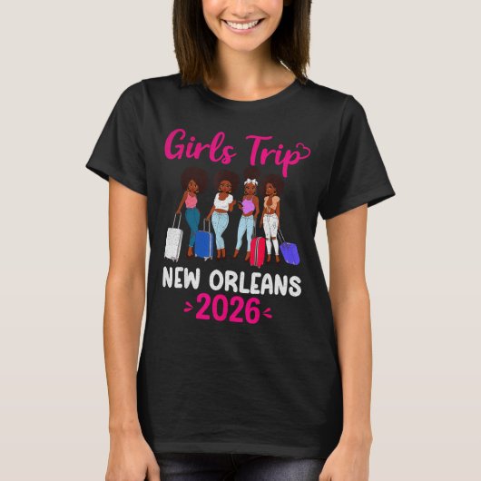 Mädelsreise New Orleans 2026 Squad passendes Outfi T-Shirt (Vorderseite)