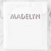 Madelyn-Aufkleber Ovaler Aufkleber (Tasche)
