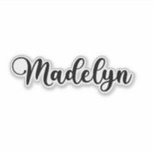 Madelyn Name - Handgeschriebene Kalligrafie Aufkleber (Vorderseite)