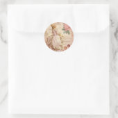 Mademoiselle Couture Runder Aufkleber (Tasche)