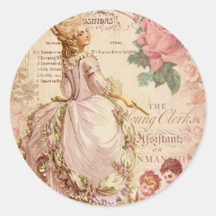 Mademoiselle-Couturen Runder Aufkleber