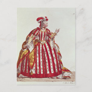Mademoiselle Dumesnil in der Rolle der Postkarte