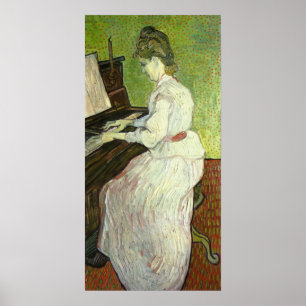 Mademoiselle Gachet am Klavier durch Van Gogh Poster