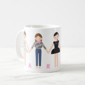 Mademoiselle in Paris Mug Kaffeetasse (Vorderseite Links)