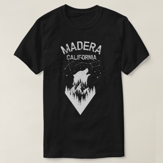 Madera California Bärenurlaub Des T-Shirt (Design vorne)