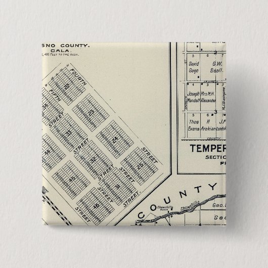 Madera Landkreis, Kalifornien 3 Button (Vorderseite)