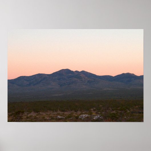 Madera Mountain at dusk, Texas Poster (Vorne)