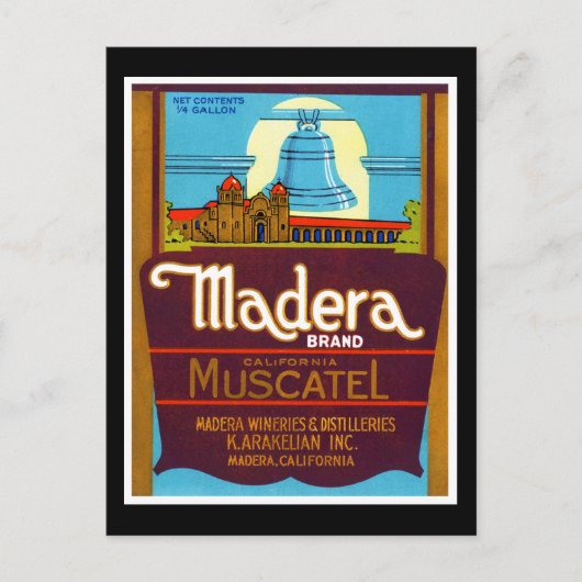 Madera Muscatel Postkarte (Vorderseite)