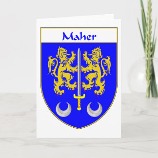 Madermantel von Waffen/Familienwappen Feiertagskarte