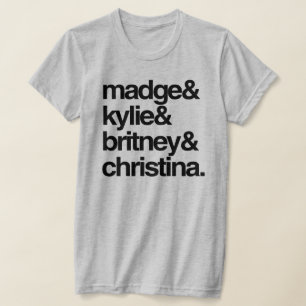 Madge Kylie Britney und Christina T-Shirt