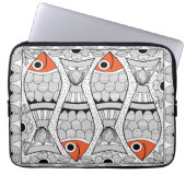 Madhubani 4 Fische Laptopschutzhülle (Vorderseite)