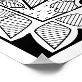 Madhubani 4 Fische Poster (Ecke)