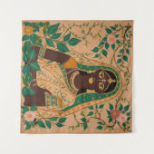 Madhubani Painting Tapestry Wandteppich (Vorderseite (Horizontal))