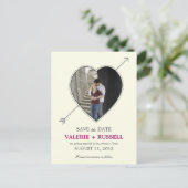 Madi In Liebe Foto Save the Date Postkarte (Stehend Vorderseite)