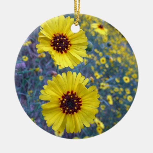 Madia-Blume im Sequoia-Nationalpark Keramik Ornament (Vorne)