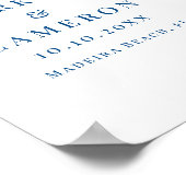 Madiera Beach FL Map Wedding Guest Book Poster (Ecke)