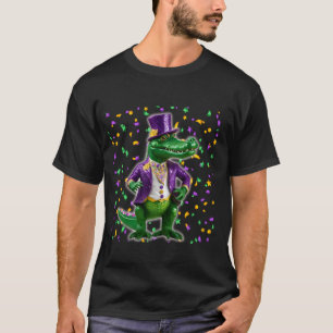 Madigator Mardi Gras Alligator Kostüm Männer Fraue T-Shirt