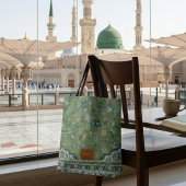 Madinah-Grüner-Teppichdruck-Leder-Optik-Patch-Gesc Tasche