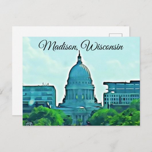 Madision Wisconsin Hauptstadt Picture Postcard Postkarte (Vorne/Hinten)