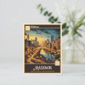 Madison, Alabama | VINTAG Postkarte (Stehend Vorderseite)