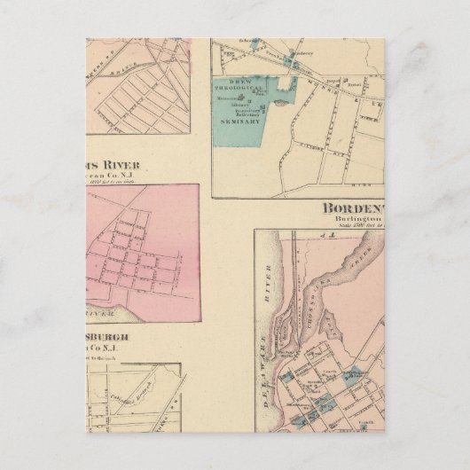 Madison, Bordentown, NJ Postkarte (Vorderseite)