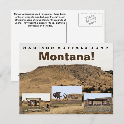 Madison Buffalo Jump Postkarte (Vorne/Hinten)