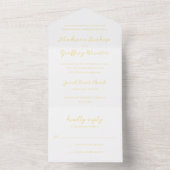 Madison Butter Yellow Elegant Wedding All In One Einladung (Innen Boden)