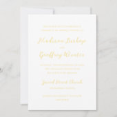 Madison Butter Yellow Elegant Wedding Einladung (Vorderseite)